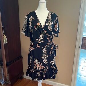 EUC Beautiful Flutter Sleeve Wrap Sundress